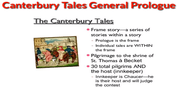 Artistic rendering of Knight, Wife of Bath, Pardoner from The Canterbury Tales