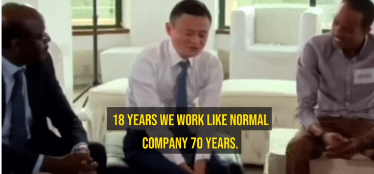 Jack Ma delivering a speech on entrepreneurship and success