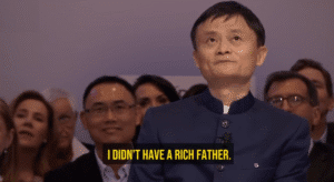 Jack Ma delivering a speech on entrepreneurship and success