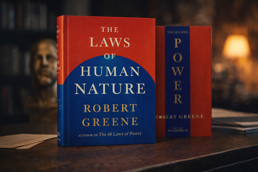 The Laws of Human Nature book by Robert Greene representing human psychology and behavior