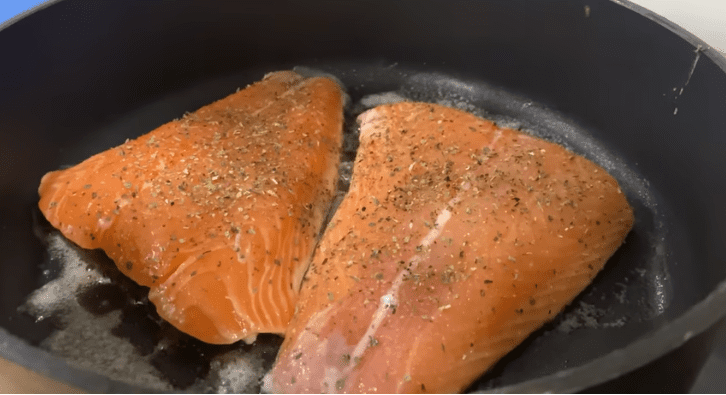 Fresh salmon fillets rich in omega-3 fatty acids for winter health