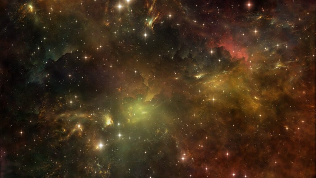 Visualization of the cosmic web showing the large-scale structure of the universe formed from quantum fluctuations.