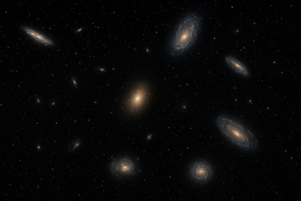 Out of This World 5 Cluster of nearby galaxies in the universe