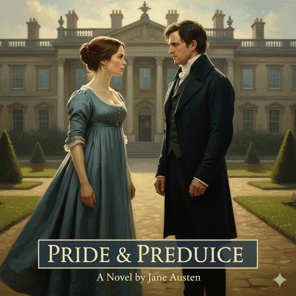 Artistic oil painting of Elizabeth Bennet used as Pride and Prejudice summary feature image.
