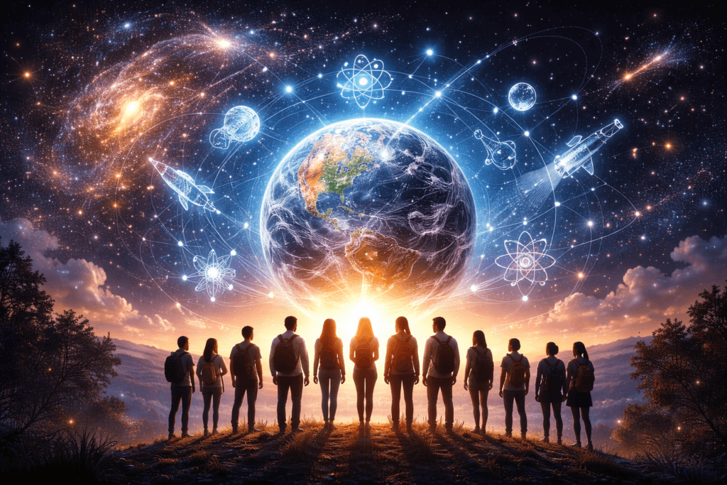 Science and humanity connected through knowledge, innovation, and exploration of the universe