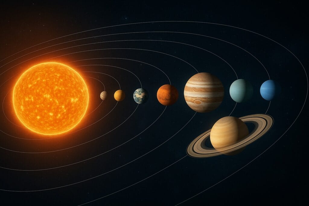 Out of This World 3 Solar system with planets orbiting the Sun